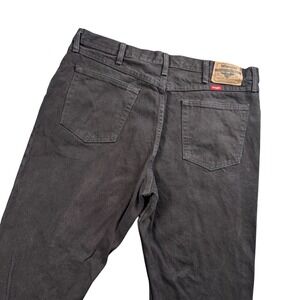 Wrangler Mens Black Straight Leg Denim Jean 38x30 Western Cowboy Grunge Workwear